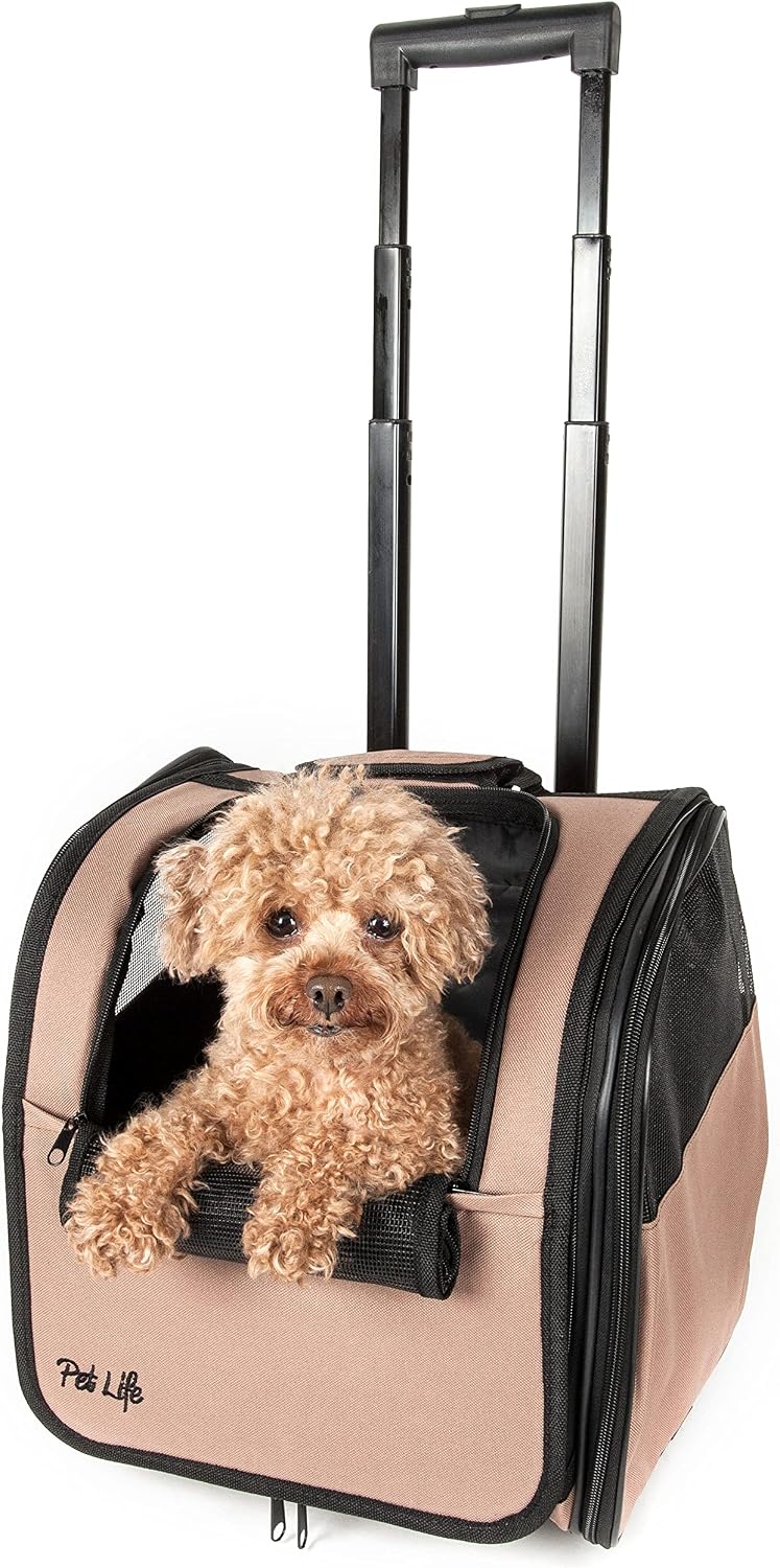 Amazon.com : Pet Life ® Collapsible Breathable Airline Approved Backpack and Wheeled Travel Pet Dog Carrier : Pet Supplies
