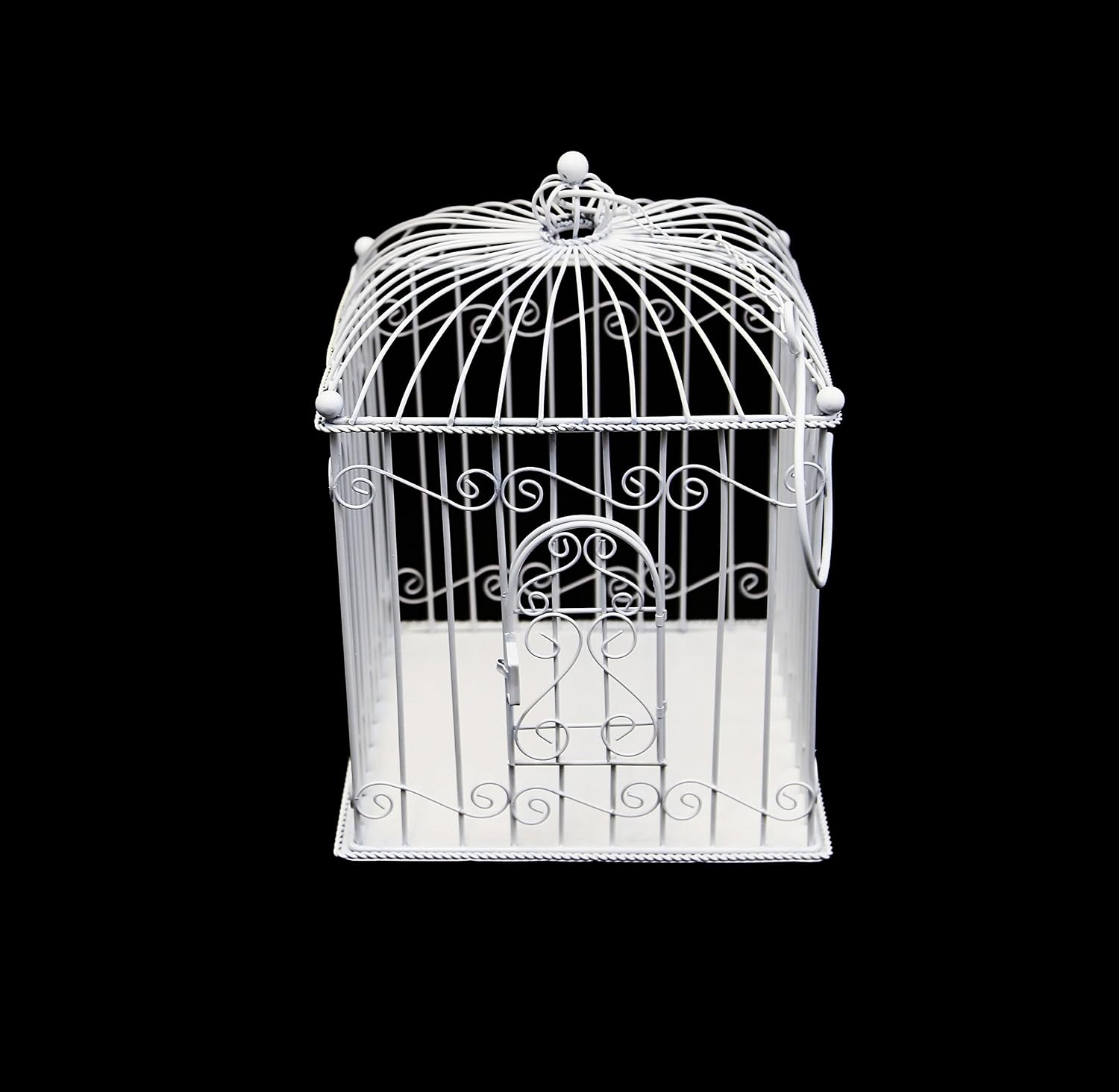 Amazon.com : White Hanging Wire Bird Cage : Pet Supplies