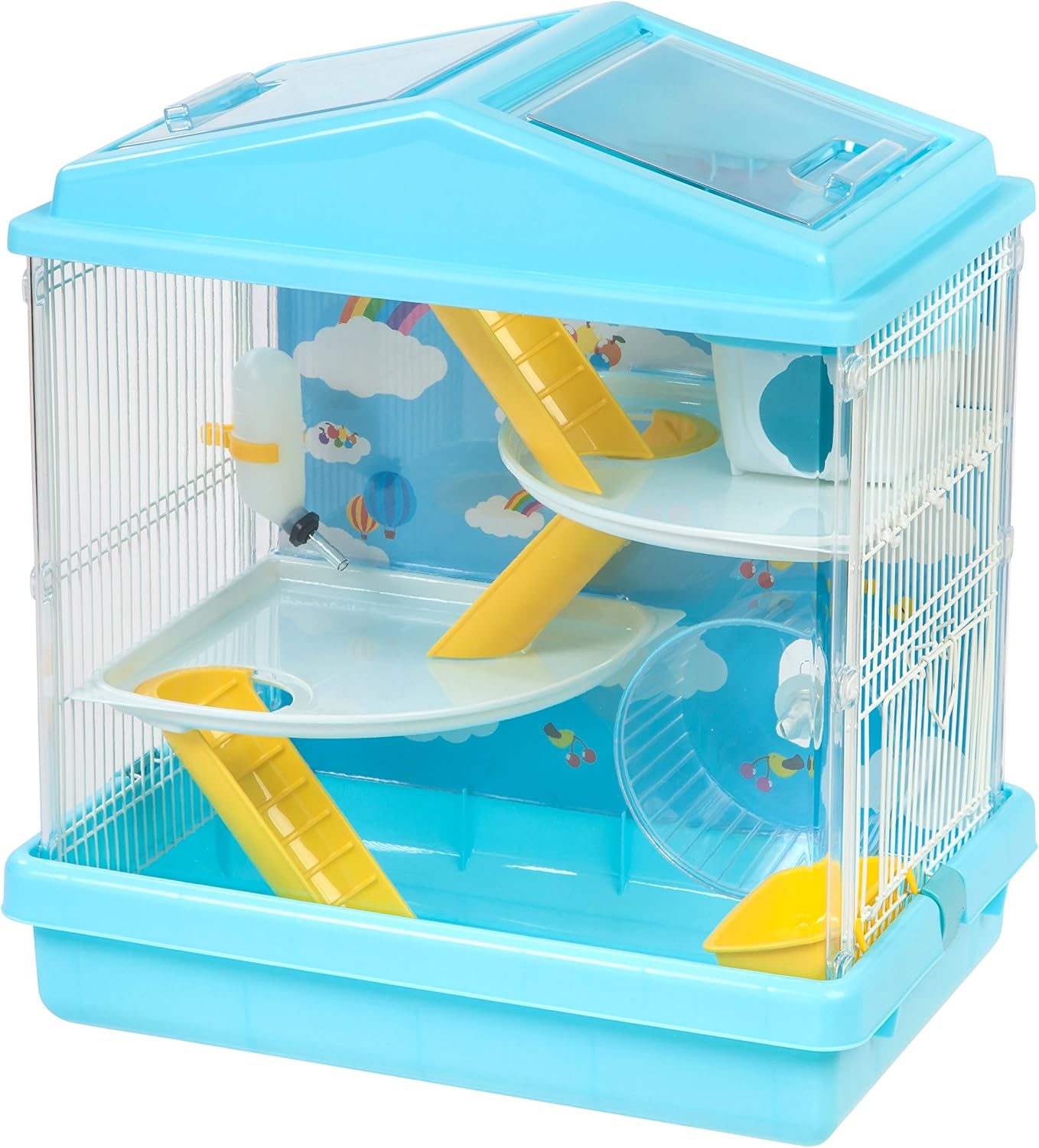Amazon.com : IRIS USA Hamster and Gerbil Pet Cage, 3-Tier, Blue : Pet Supplies