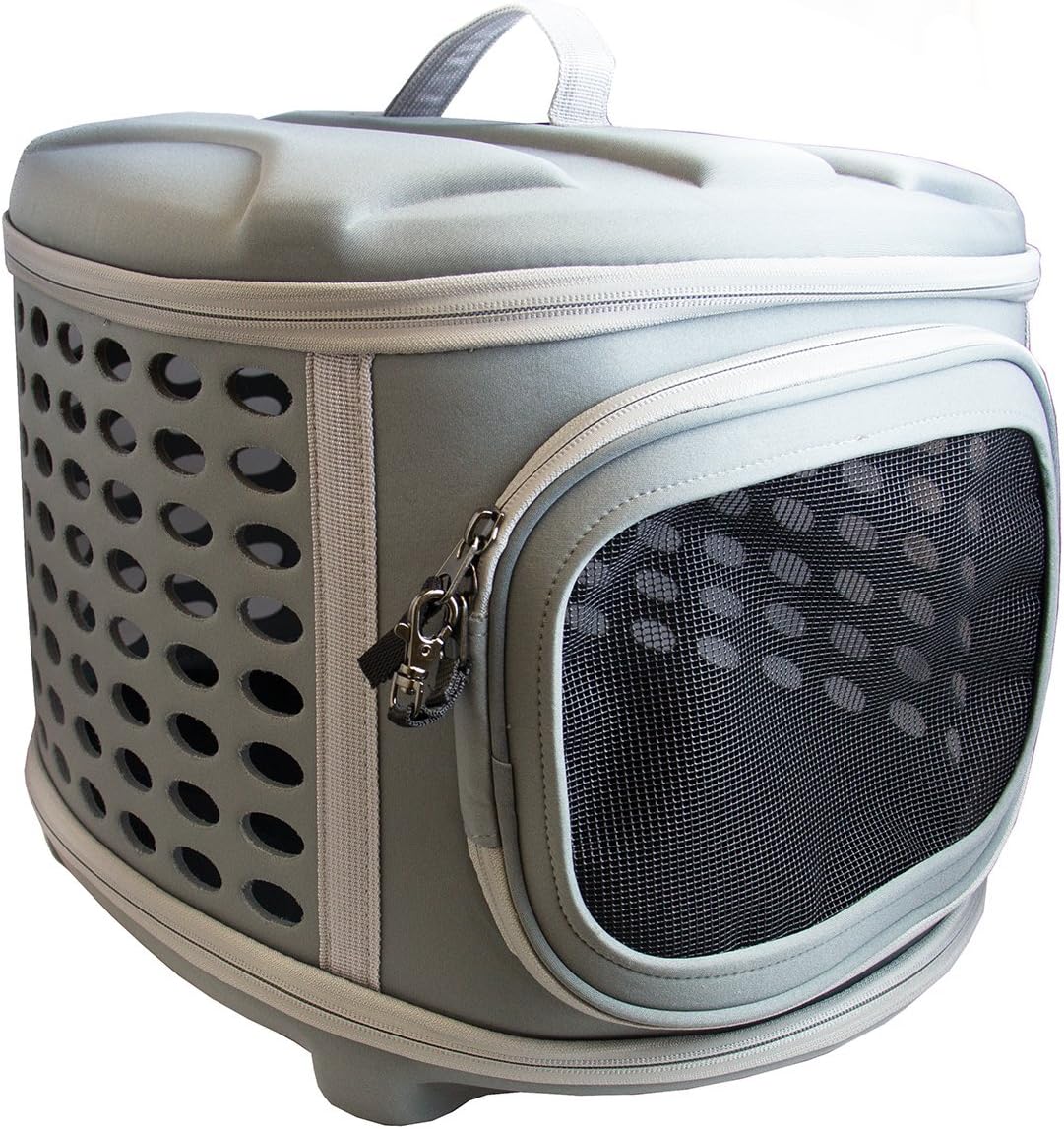 Amazon.com : Pet Magasin Hard Cover Collapsible Cat Carrier - Pet Travel Kennel with Top-Load & Foldable Feature for Cats, Small Dogs Puppies & Rabbits : Pet Supplies