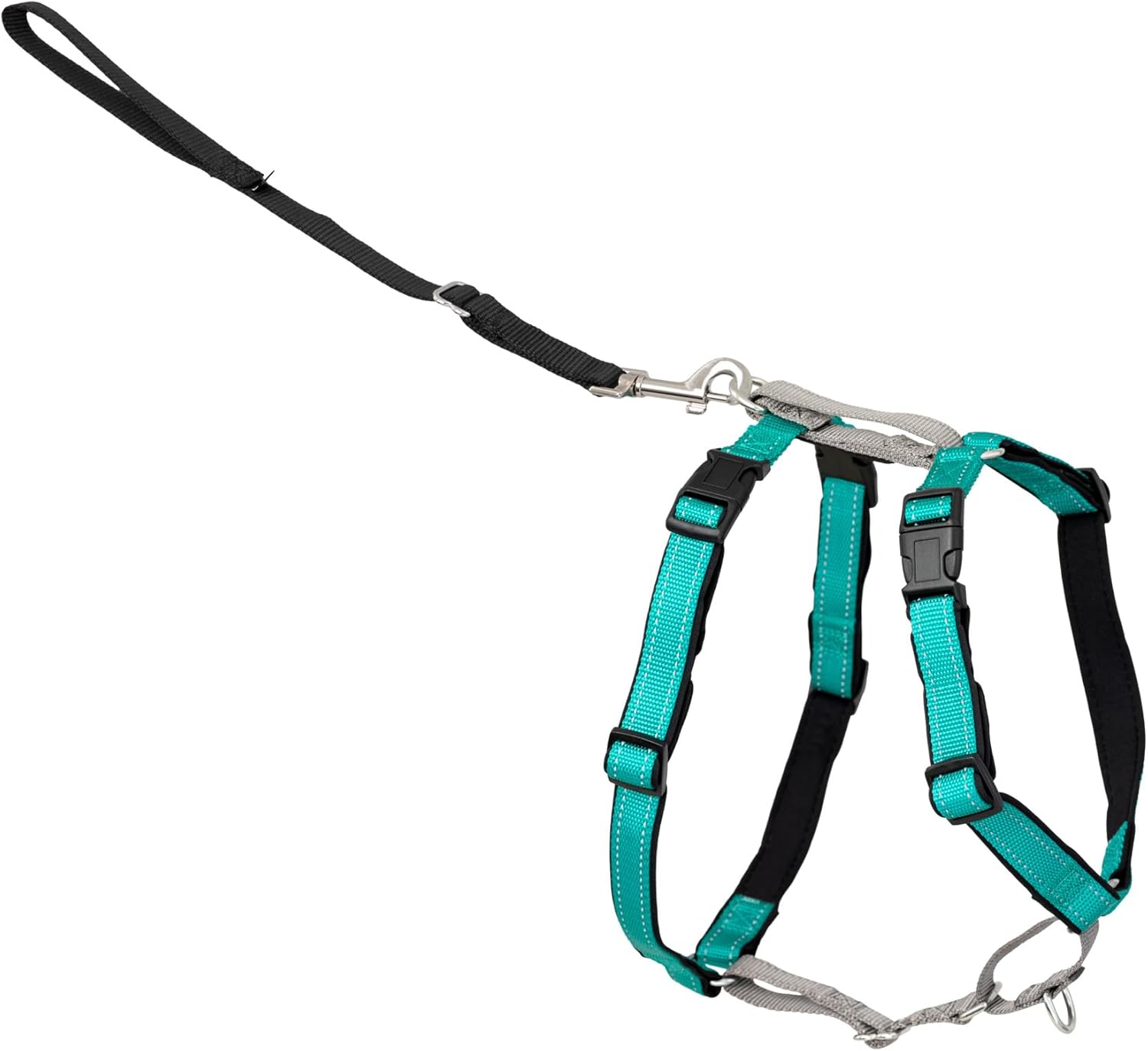 Amazon.com : PetSafe 3 in 1 No-Pull Dog Harness for Medium Dogs - Walk, Train or Travel - Helps Pets from Pulling on Walks - Seatbelt Loop Doubles as Quick Access Handle - Reflective - Medium, Teal : Pet Supplies