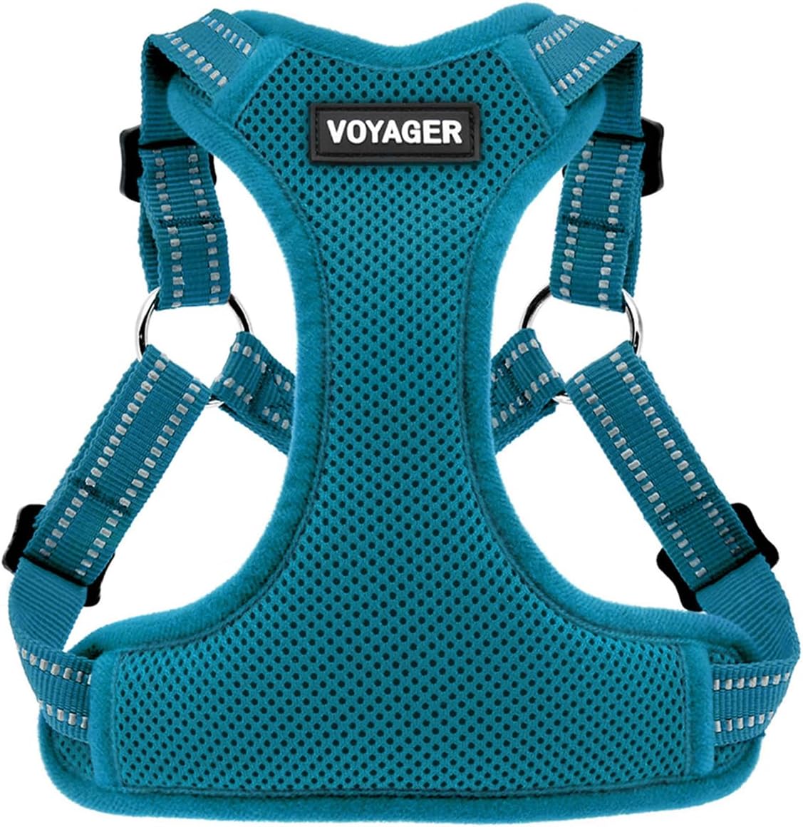 Amazon.com : Best Pet Supplies Voyager Adjustable Step-in Flex Breathable Mesh Dog Harness for Small Medium Large Dogs (Turquoise), M : Pet Supplies