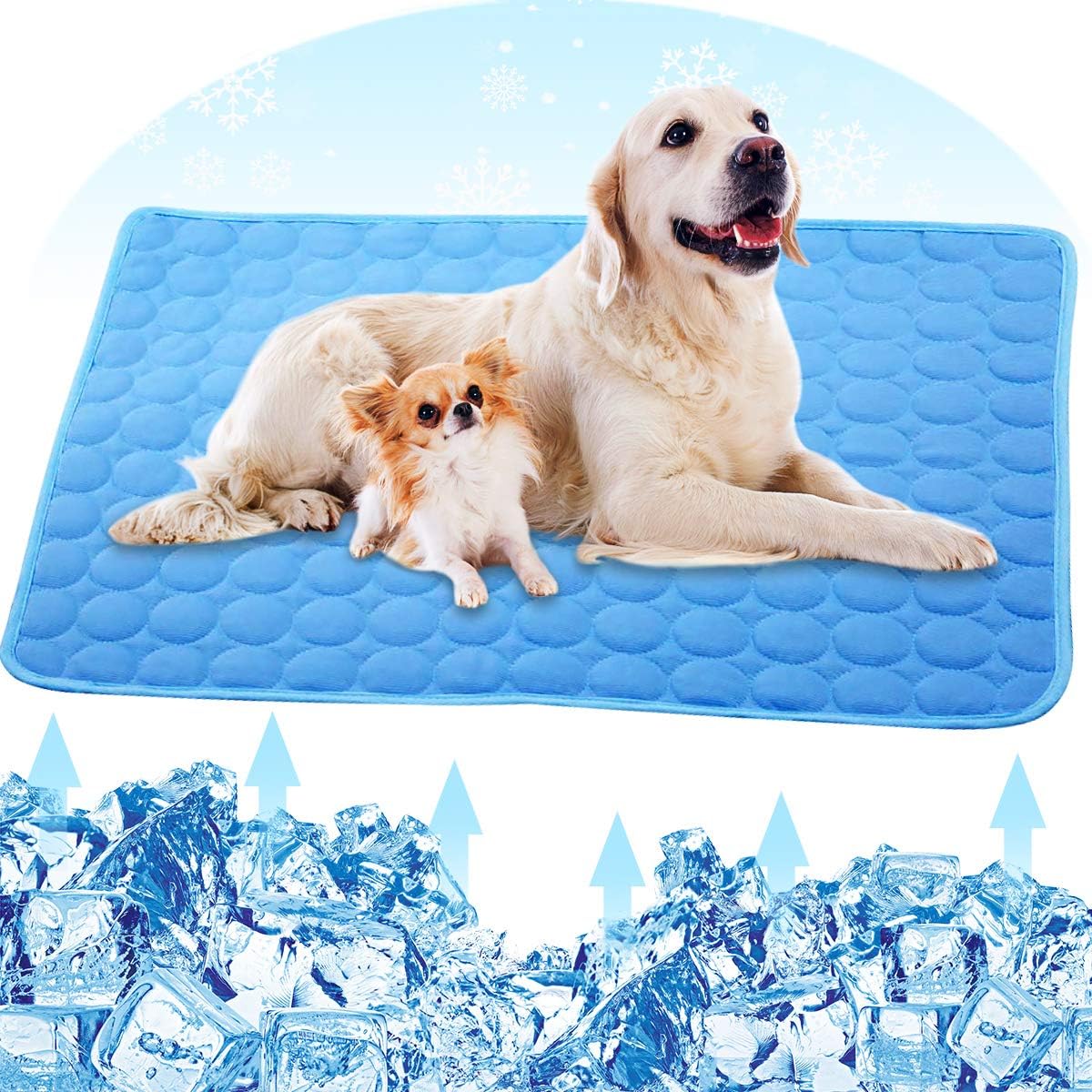 Amazon.com : PETPLUS Dog Cooling Mat, Pet Cooling Pads for Dogs - Dog Mats Dog Accessories Dog Cooling Vest to Help Your Pet Stay Cool - Avoid Overheating, Ideal for Home & Travel (Blue Cooling Mat) : Pet Supplies