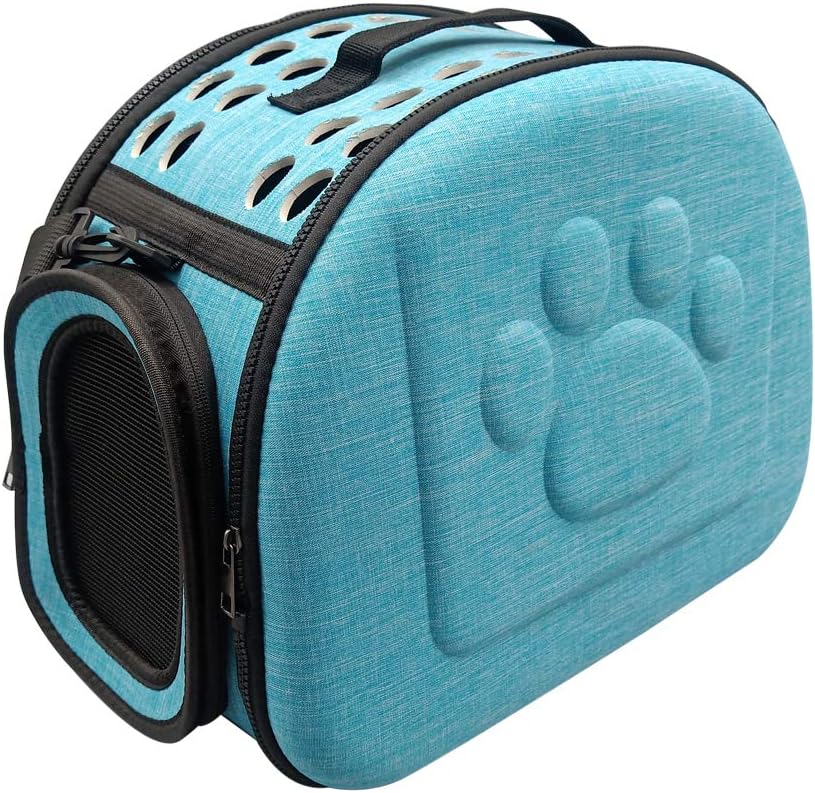Amazon.com : PetLike Airline Approved Pet Carrier Soft Sided Collapsible Travel Bag for Cats & Small Dogs (Blue, Linen) : Pet Supplies