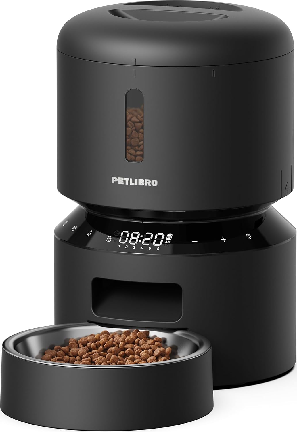 Amazon.com : PETLIBRO Automatic Cat Feeder – 3L Programmable Pet Food Dispenser with Airtight Storage, Timed Portion Control, Voice Meal Call & Dual Power Supply, Clog-Free Healthy Feeding for Cats & Small Dogs : Pet Supplies