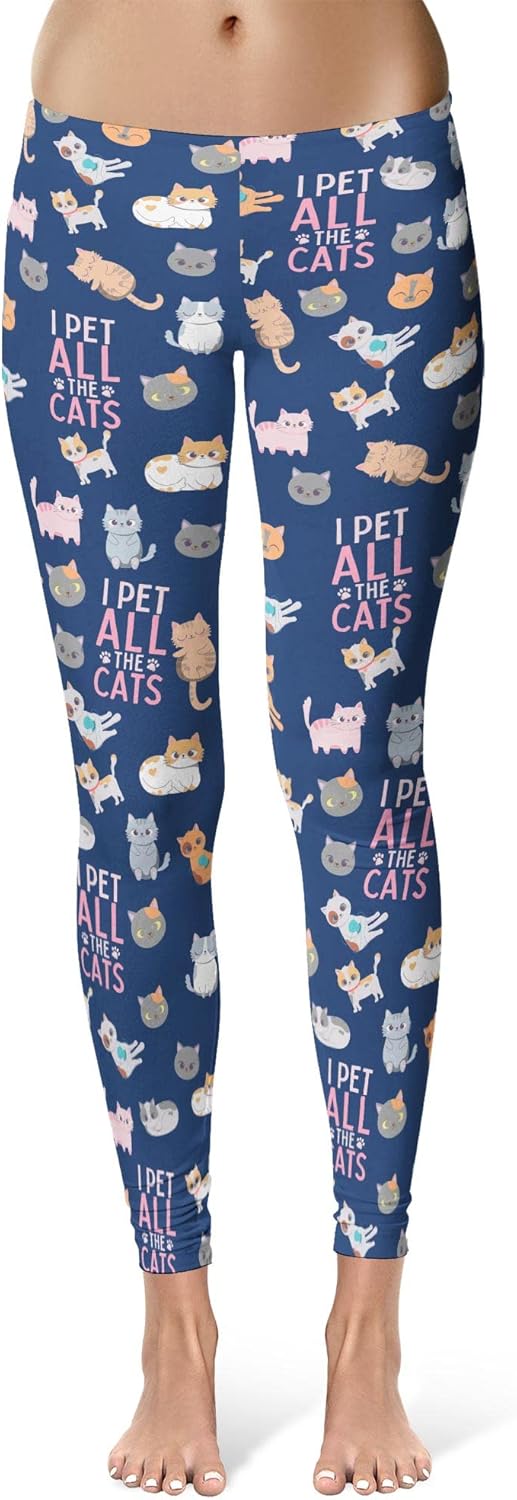 Amazon.com: Womens Pet All The Cats Leggings Funny Cute Pet Kitty Animal Lover Graphic Yoga Pants Funny Yoga Pants Funny Cat Novelty Leggings for Women Pet All M : Clothing, Shoes & Jewelry