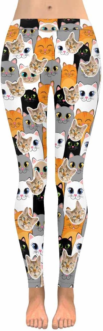 Amazon.com: Custom Photo Cat Leggings for Women Low Rise Pet Face On Yoga Pants Workout Fun Leggings Gift : Clothing, Shoes & Jewelry