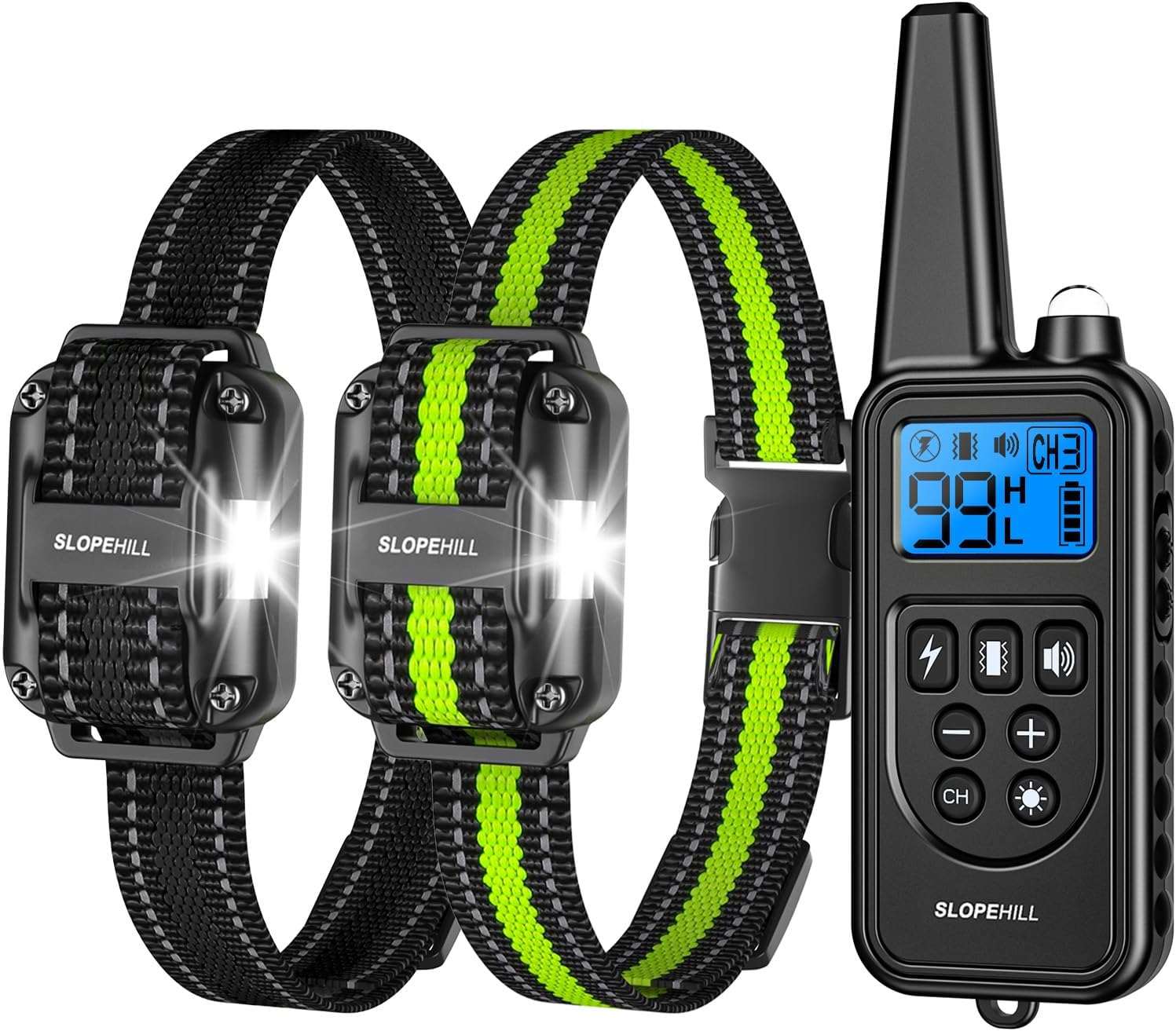 Amazon.com: Dog Training Collar with Remote, 4200FT Electronic Dog Shock Collar with Beep, Vibration, Shock, Light and No Shock Mode, Electric Training Collar Set for Small Medium Large Dogs (Black Green) : Pet Supplies