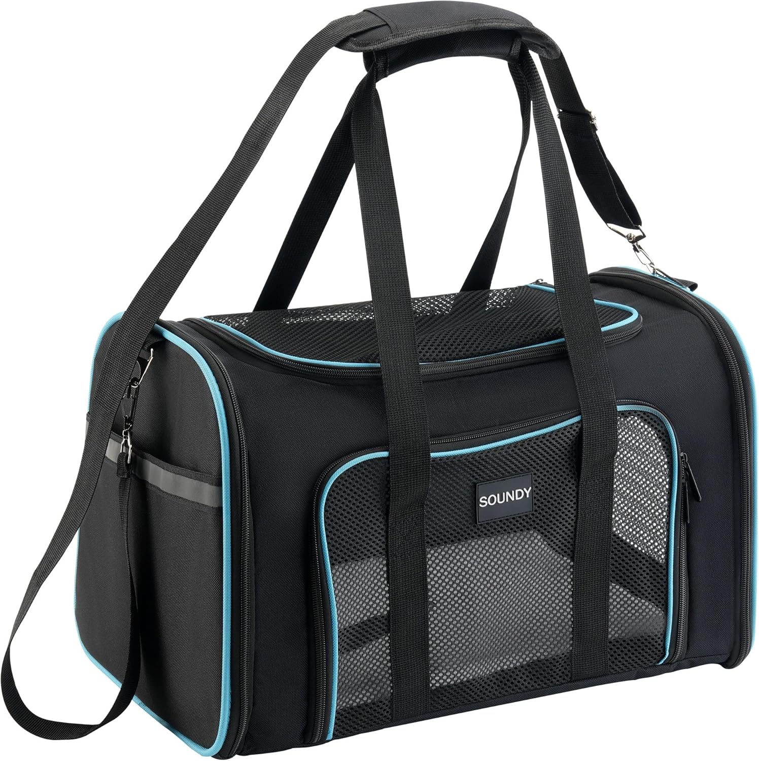 Amazon.com : Soundy Dog Carrier Cat Carriers Airline Approved Pet Carrier for Small Medium Dogs Cats Under 15Lbs Puppies Collapsible Soft Sided TSA Travel Puppy Carrier Bag (Medium, Purple) : Pet Supplies