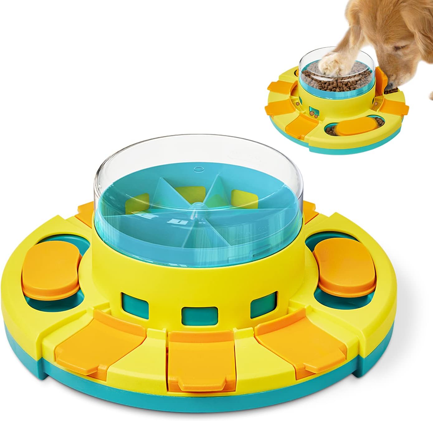Amazon.com : Potaroma Dog Puzzle Toy 2 Levels, Slow Feeder, Pup Food Treat Feeding Dispenser for IQ Training and Entertainment for All Breeds 4.2 Inch Height : Pet Supplies