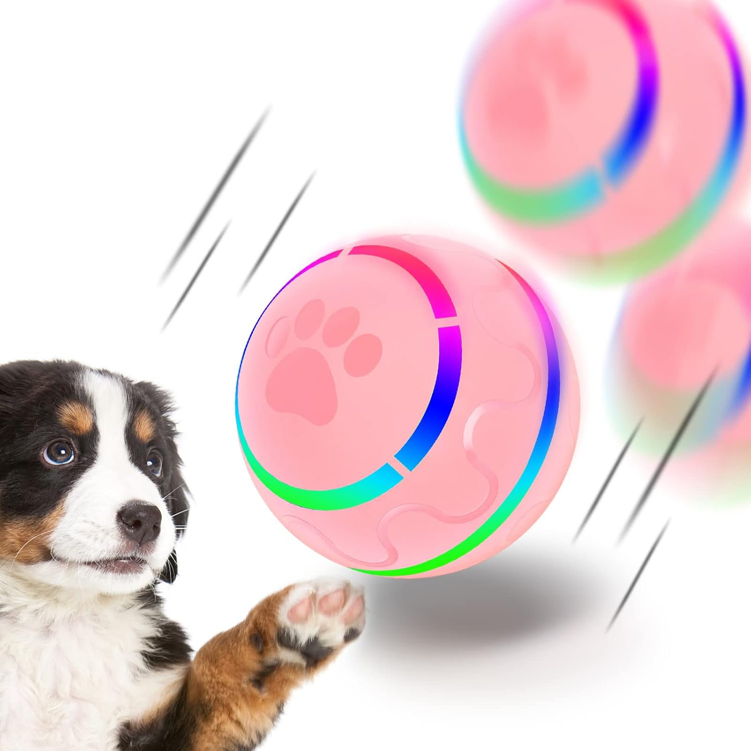 Pet Supplies : IFurffy Peppy Pet Ball for Dogs, Interactive Dog Toy Durable Automatic Rolling Ball with Led Flash Lights for Small Medium Dogs Breed, Wicked Ball with Motion Activat BPA-Free USB Rechargeable : Amazon.com