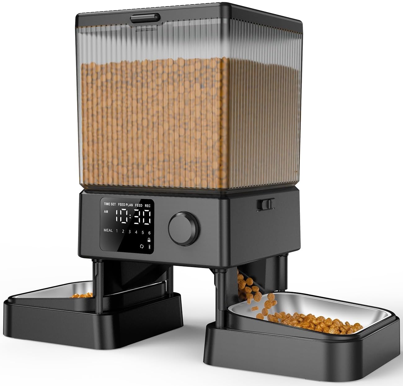 Amazon.com : oneisall Automatic Cat Feeder for 2 Cats, 20 Cups/5L Automatic Cat Food Dispenser for Small Pets Indoor, Timed Cat Feeder for Dry Food : Pet Supplies