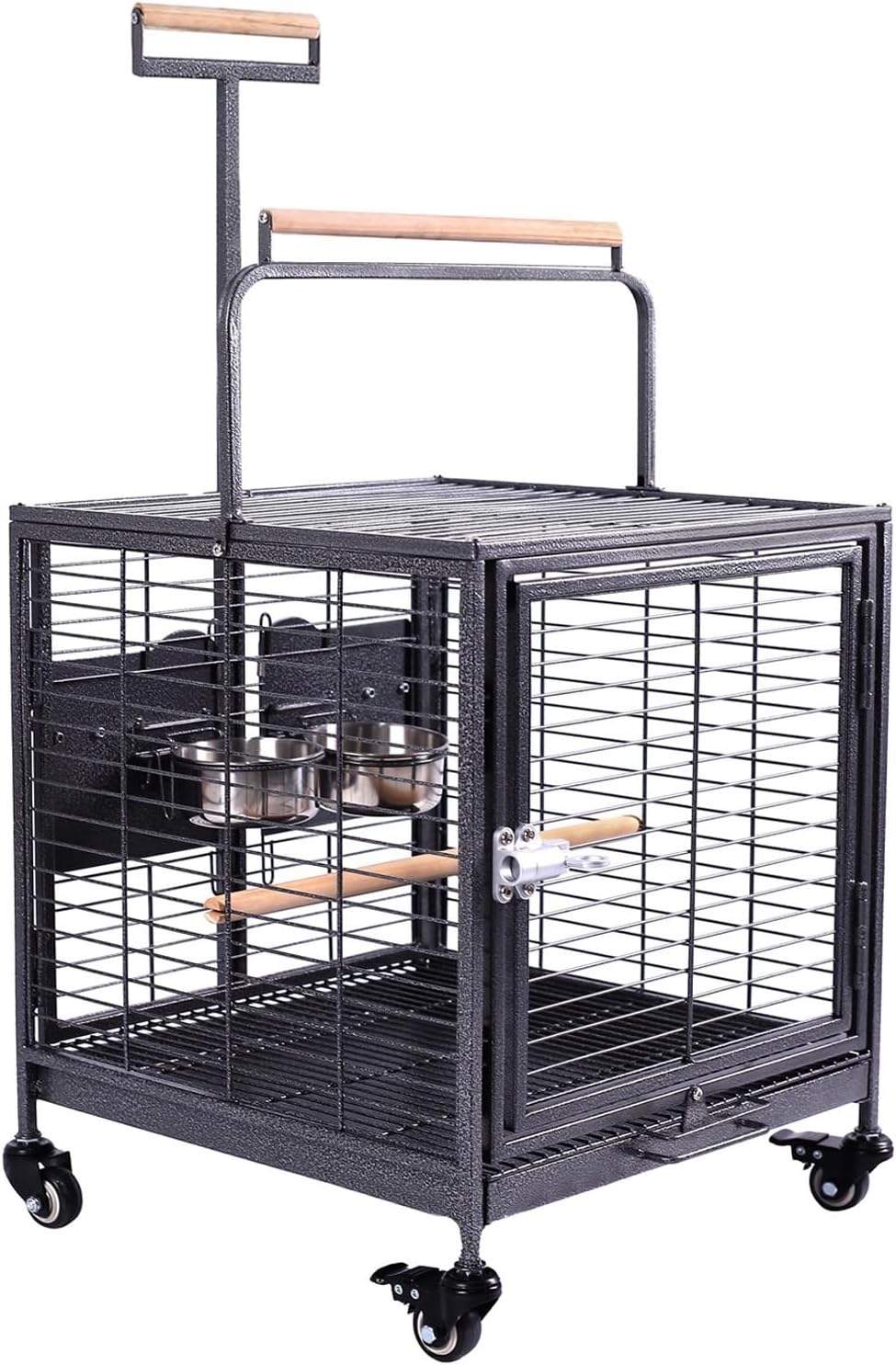 Amazon.com : Travel Bird Cage, Easy to Wheel or Carry. Castor Wheels Included : Pet Supplies