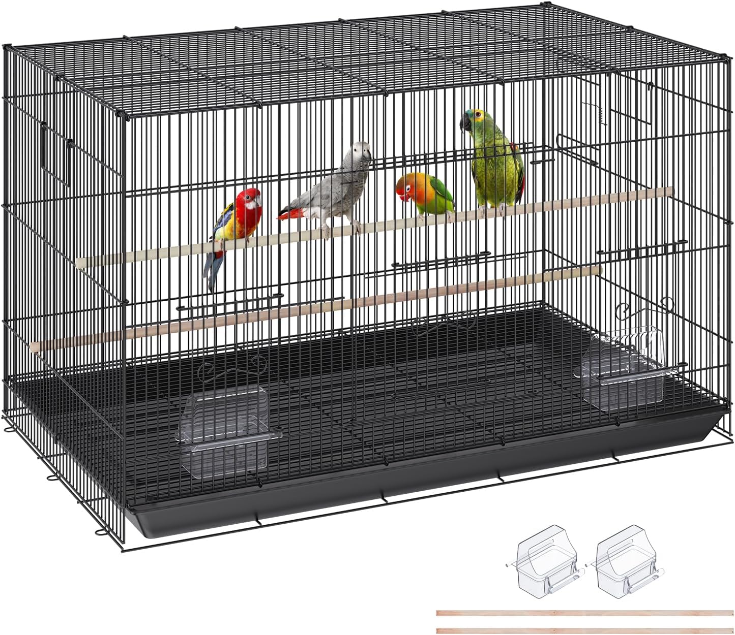 Amazon.com: VEVOR 30 Inch Flight Bird Cage, Stackable Bird Cage Parakeet Cage with Slide-Out Tray and Handle, Small Parrots Birdcage for Cockatiels Budgies Conure Macaw Finch Lovebirds Canaries Pigeons : Pet Supplies