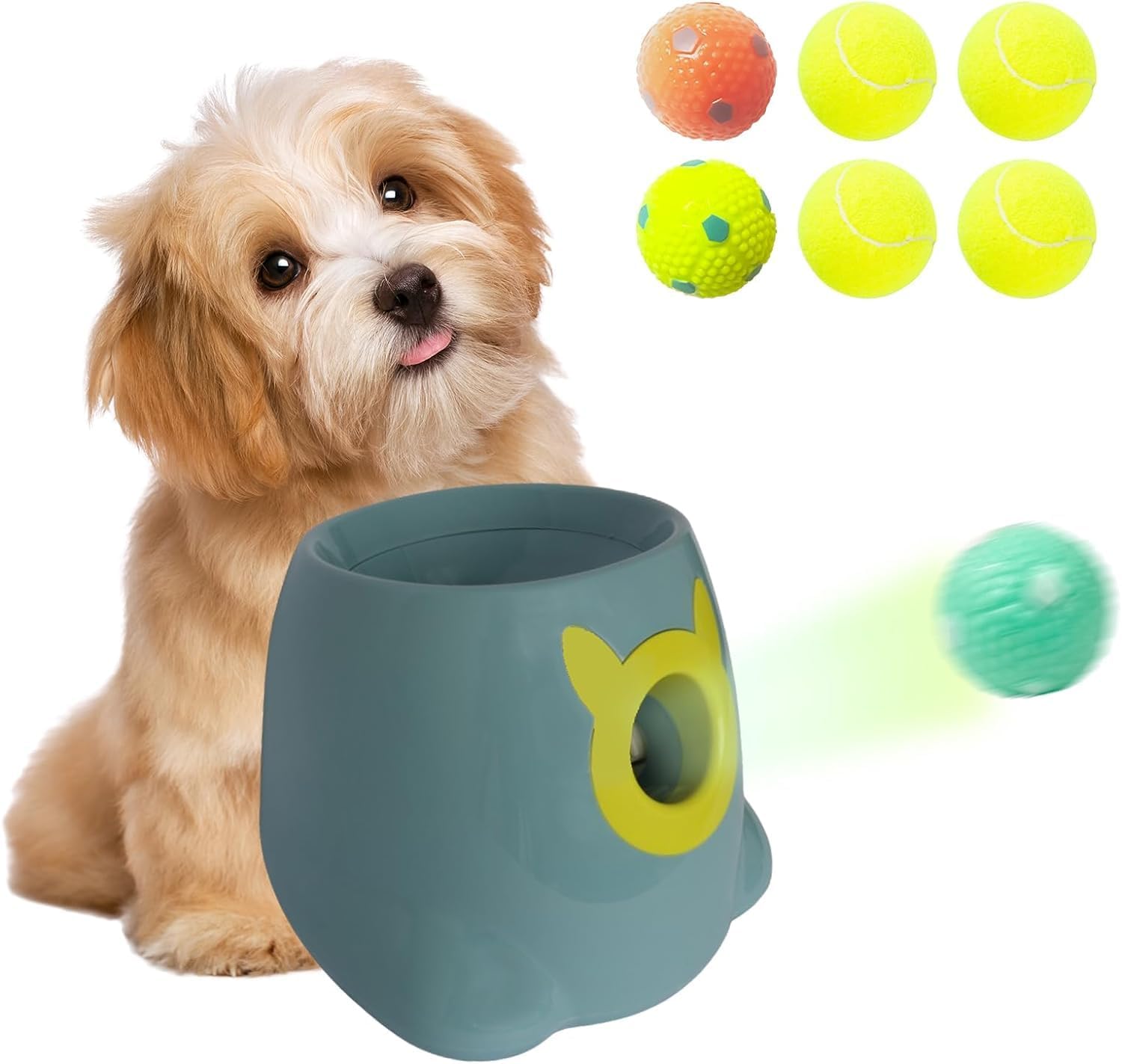 Pet Supplies : MKSY Automatic Dog Launcher with 6 Balls, Dog Launcher Pet Ball Thrower for Small/Medium Dogs : Amazon.com