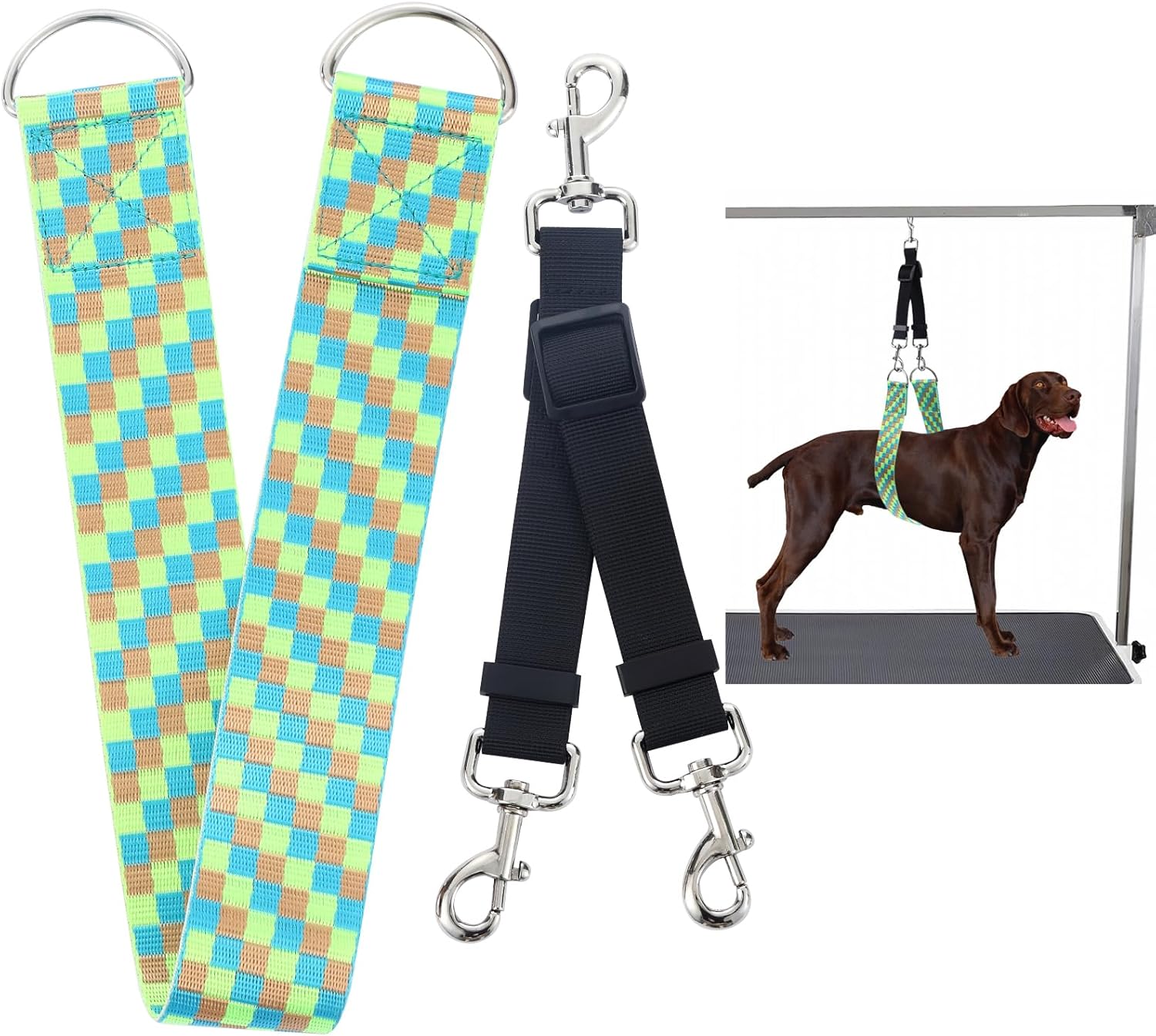 Amazon.com : Dog Grooming Arm Accessories Dogs Groom Belly Straps with Adjustable Connector 2" Wide Nylon Unique Pattern Pet Bath Loops Restraint Noose Dog Safety Belly Stand for Small Medium Large Pets : Pet Supplies