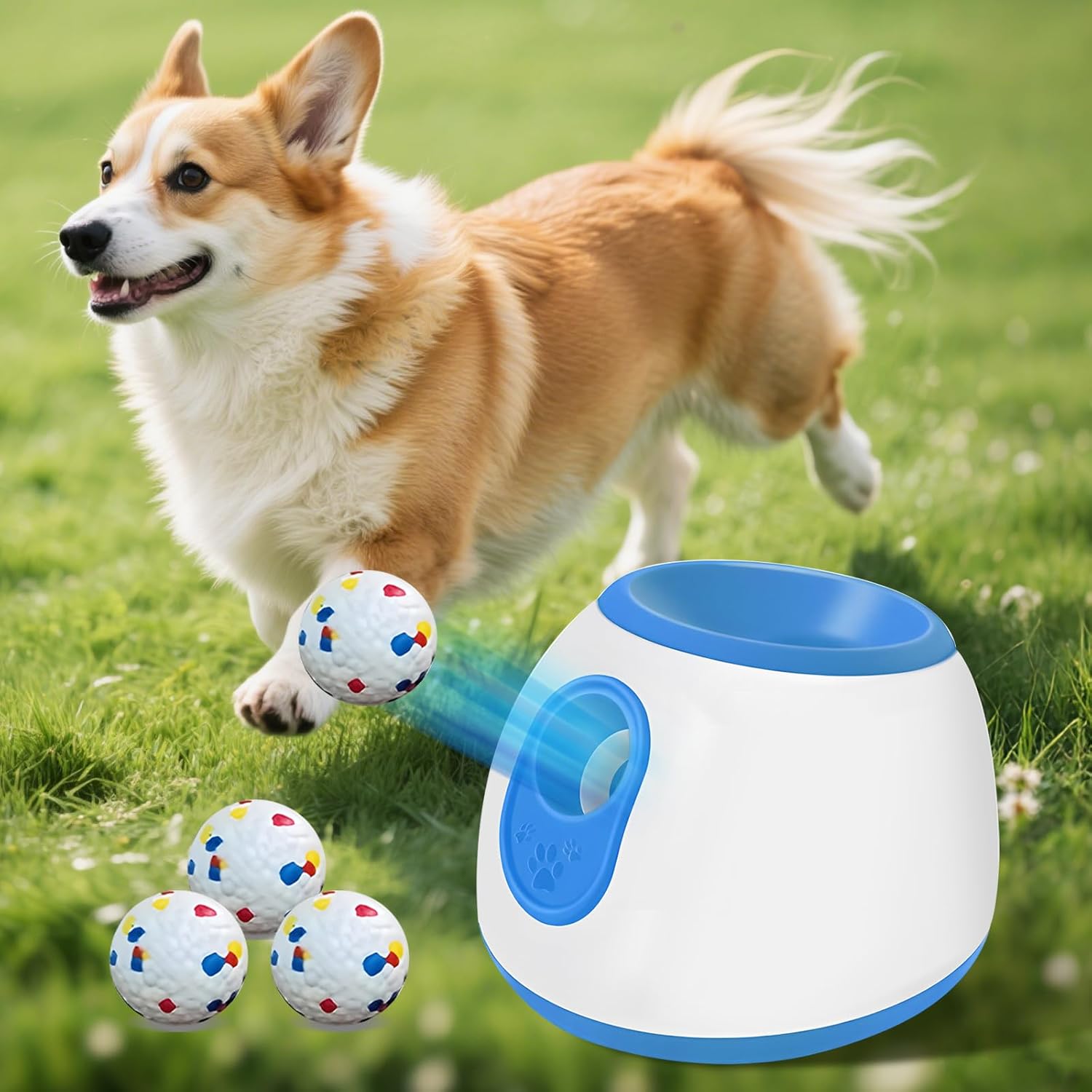Amazon.com: Abdtech Automatic Ball Launcher for Dogs - 2025 Upgraded Thrower Machine with 3 Launching Distance(10/20/30FT) 3 ETPU Tennis Balls, Interactive Dog Ball Thrower Mental Stimulation Training Dog Toys : Pet Supplies