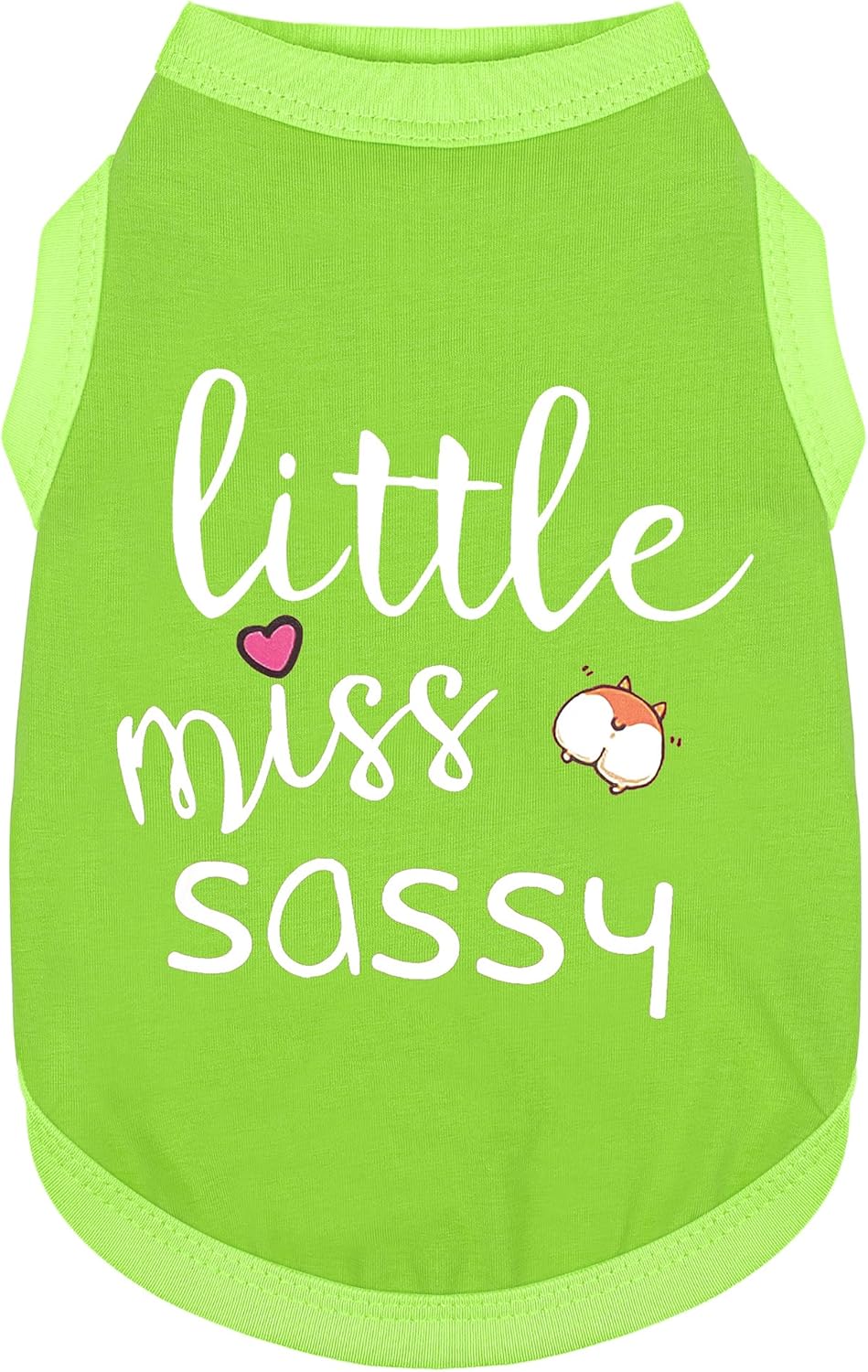 Amazon.com : Paiaite Dog Clothes Fashionable Sleeveless Pet Vest: 'Little Miss Sassy' Printed Cotton Dog Shirt, Ideal for Small, Medium, and Large Breeds, Ensuring Comfort and Breathability Green XL : Pet Supplies