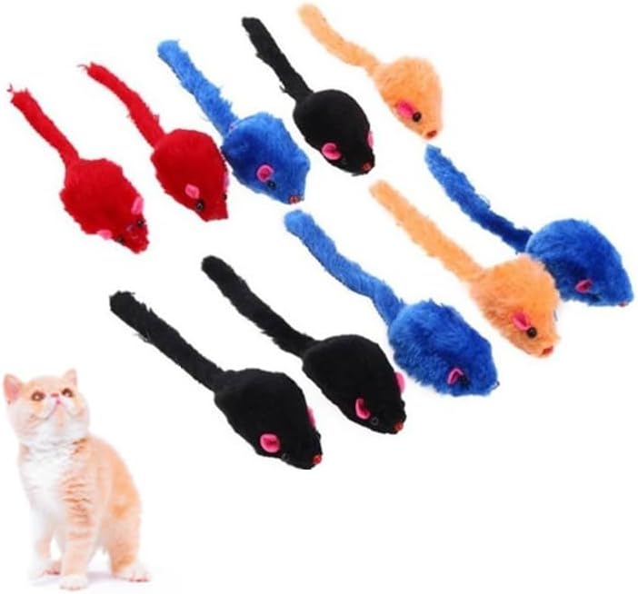 Amazon.com : Labriciyon 10pcs Mini Colorful Plush Cat Toys - Mice for Cats & Kittens : Pet Supplies