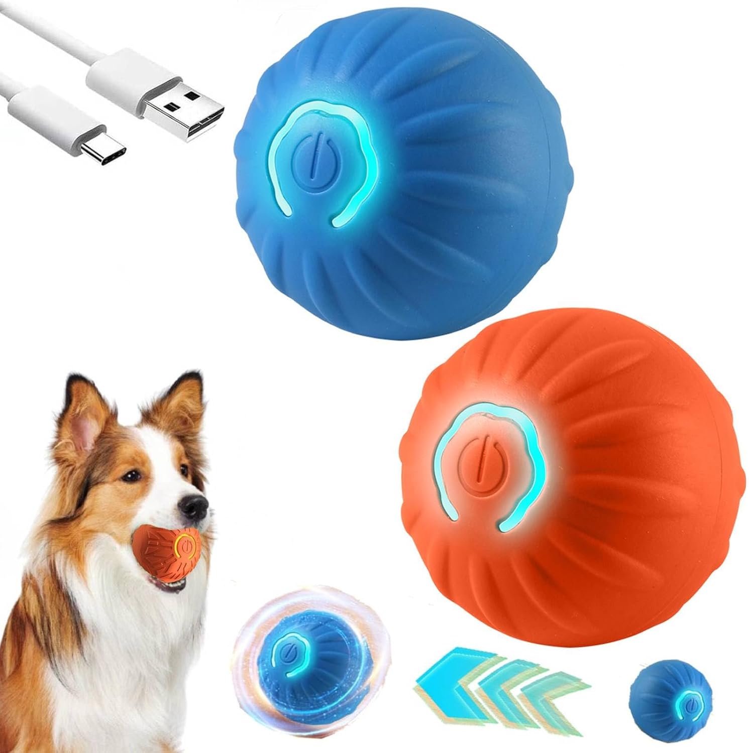 Pet Supplies : Interactive Dog Toys Dog Ball,Peppy Pet Ball for Dogs Durable Motion Activated Automatic Rolling Ball Toys for Puppy/Small/Medium/Large Dog Toys to Keep Them Busy Dog Interactive Dog Ball Dog Toy : Amazon.com