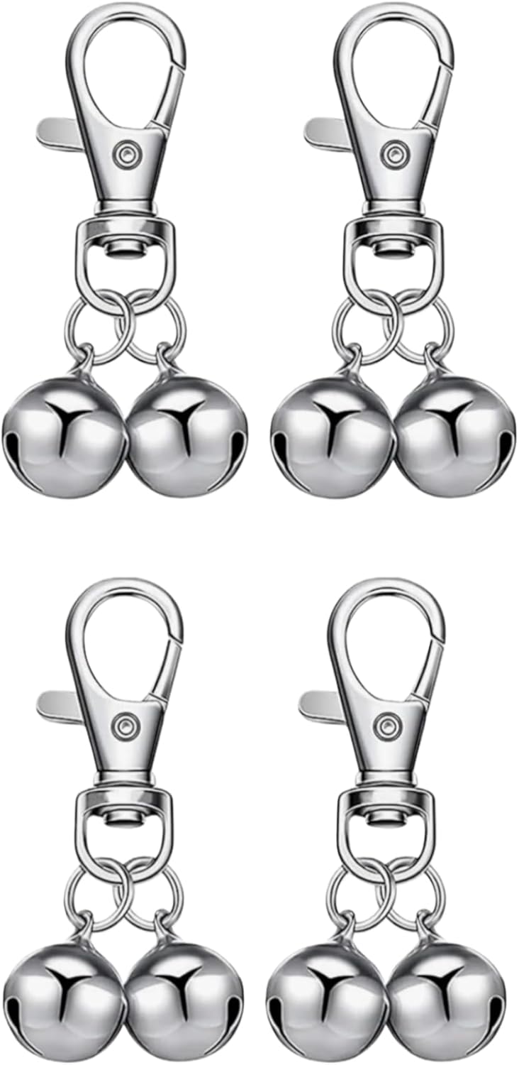 پالتو جانوروں کے سامان: votuyet 4 پیس منی ڈاگ کالر، سلور بلی بیل پالتو پنڈنٹ، تربیت اور کتوں اور بلیوں کے لیے اونچی آواز والے لوازمات: Amazon.com