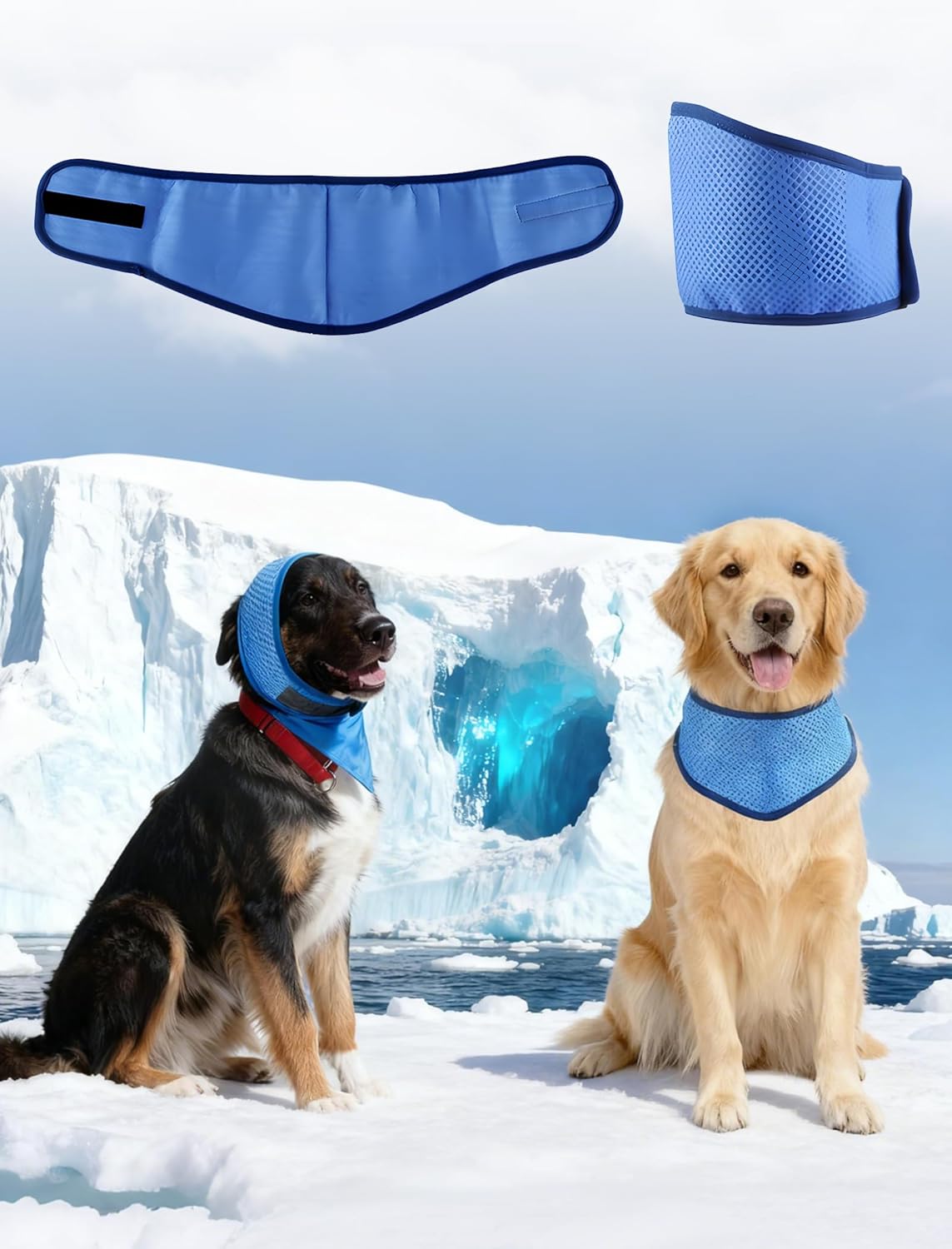 Amazon.com : Cooling Dog Bandana, Reversible Ice Scarf for Small, Medium & Large Dogs, Breathable Neck Wrap, Dog Cooling Accessories for All-Year Use，Medium : Pet Supplies