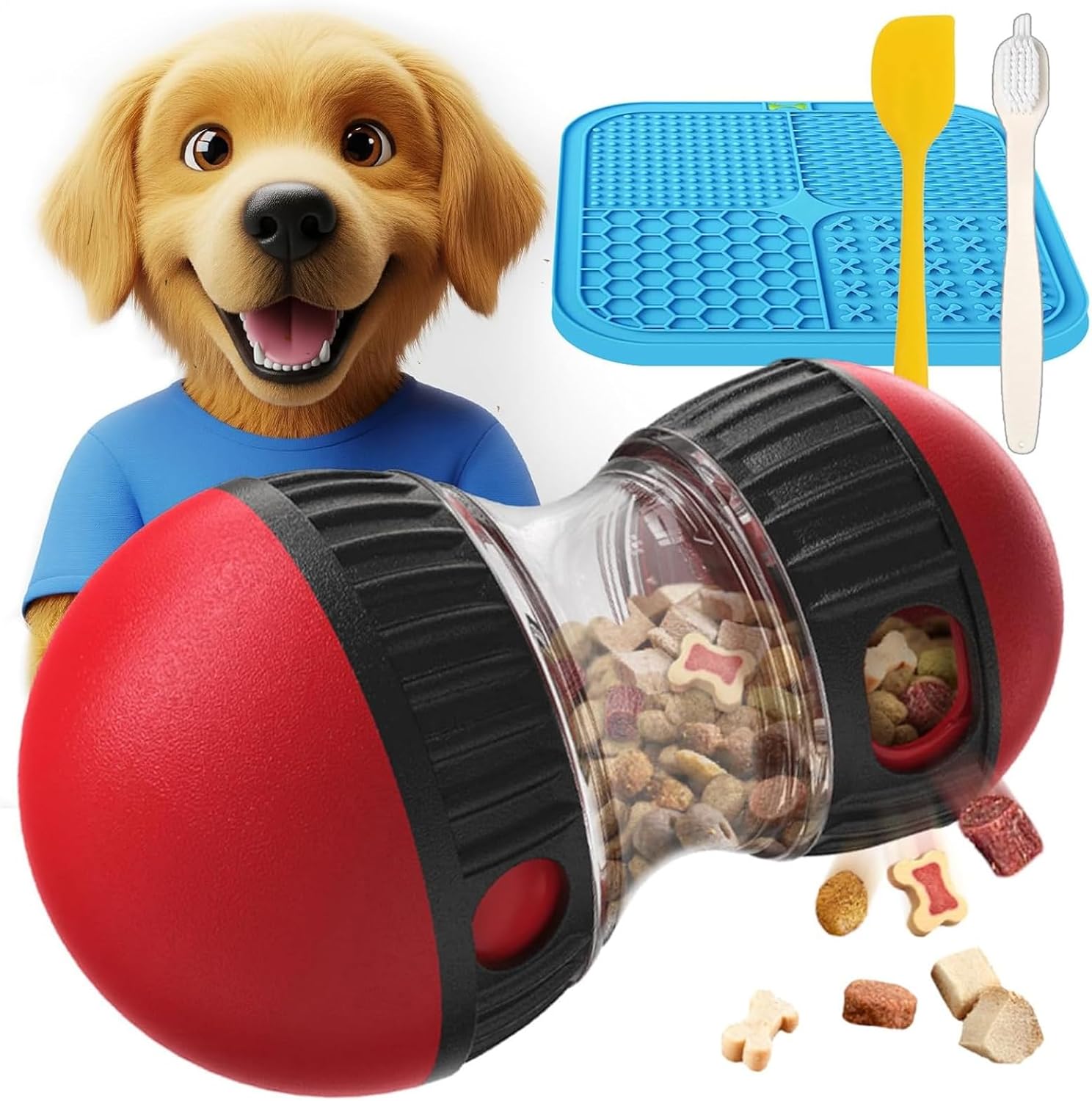 Amazon.com: Adjustable Treat Dispenser Dog Puzzle Feeder for Small/Middle/Big Breeds - Funny Slow Feeder Puppy Enrichment Training Toy Pet Interactive Toys Lick Mat Dogs to Keep Dog/Cat Busy : Pet Supplies