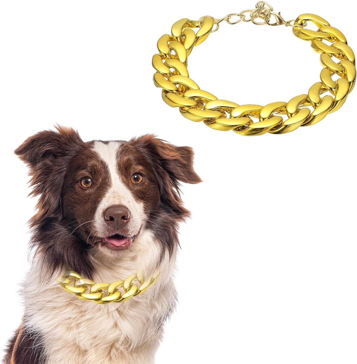 Amazon.com : PETAXCELL Złoty Łańcuszek dla Psów, Obroża typu Cuban Link, Regulowany Lekki Modny Naszyjnik 12,6 cala, (Złoty), Przeznaczony dla Szczeniąt/Małych/Średnich Zwierząt : Artykuły dla Zwierząt