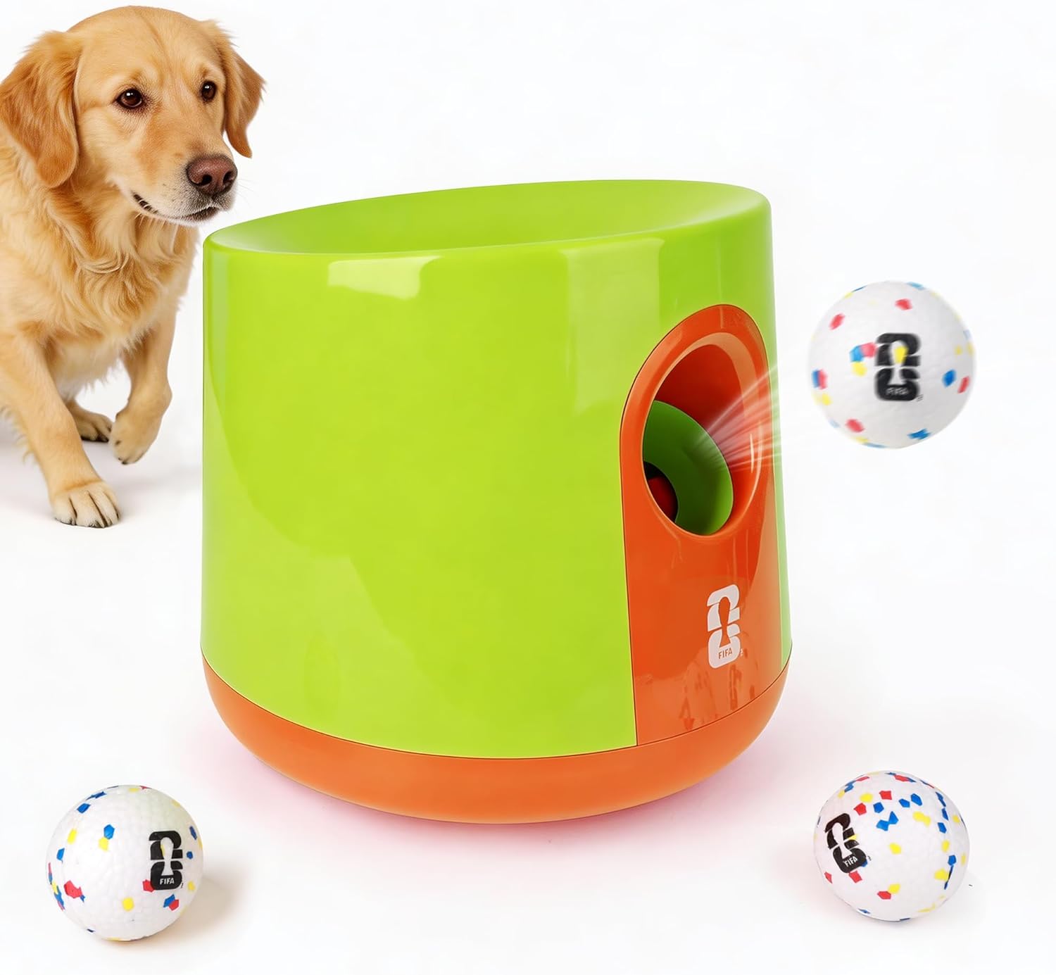 Amazon.com: PET MOMENT Official FIFA World Cup 2026 Edition - Dog Automatic Ball Launcher for Large Dogs Ball Thrower Machine Outdoor Indoor Use Interactive Dog Toy, Included 3 Rubber Fetch Soccer Balls : Pet Supplies