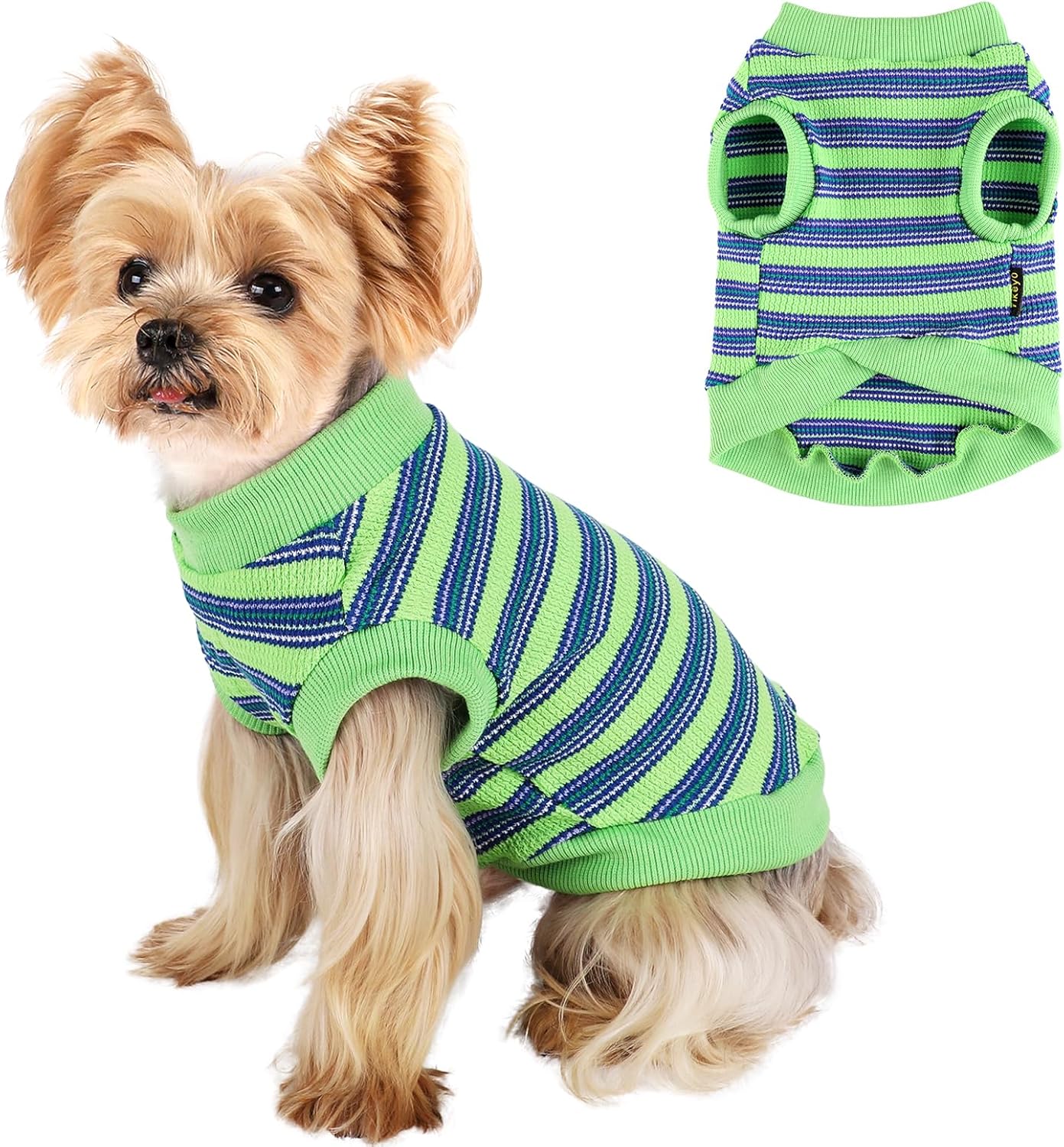 Amazon.com : CozyOasis Dog Shirt Striped Dogs Waffle Shirts Stretchy Puppy Vest Soft Pet Tank Top Cat Sleeveless Tee Dog Clothes for Small Dogs T-Shirts Outfits : Pet Supplies