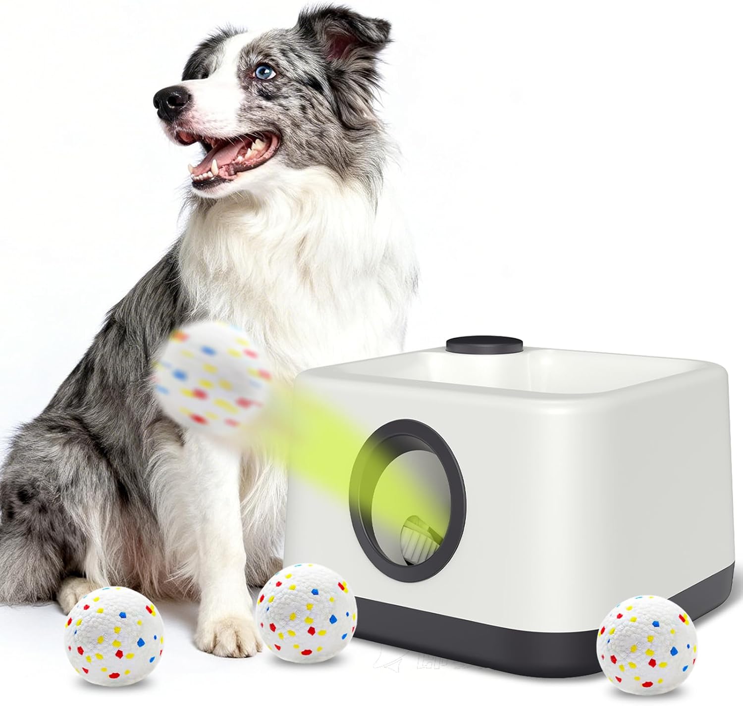Amazon.com: XIMUSON Automatic Dog Ball Launcher, Auto & Manual Dual Mode Dog Ball Thrower, Interactive Dog Toy for Boredom & Brain Stimulation with 4 ETPU Balls, Indoor Outdoor Use for All Breeds : Pet Supplies